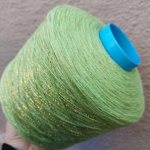 Пряжа в бобинах T.O.T Neon 13.000 салат с золотом