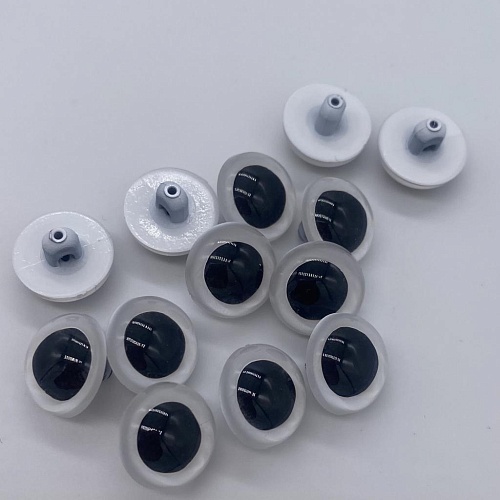 Творчество Глаза кристальные пришивные 12мм, (белый) Цена за 1 пару