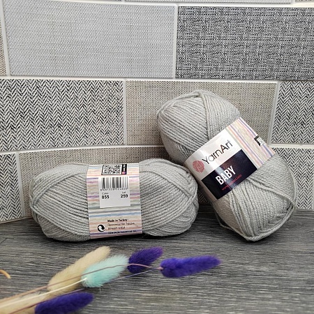 Пряжа Yarn Art Baby (бэби) 855 светло-серо-голубой