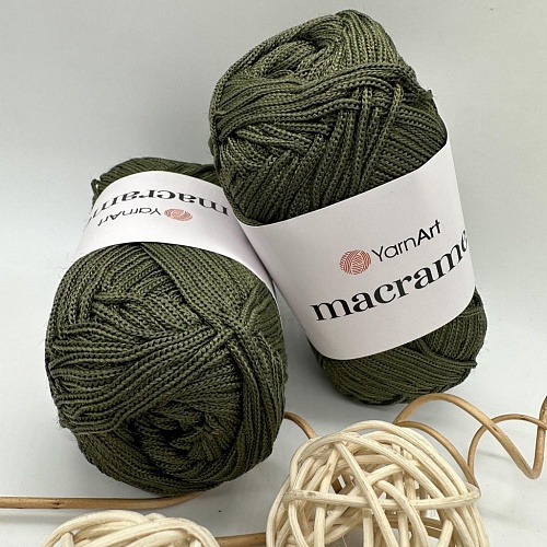 Пряжа Yarn Art Macrame полиэстер 164 хаки