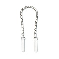 Аксессуары для сумок Декоративная цепочка для сумки 60 x 1 см, 1 шт №04 серебро и белая кожа