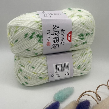 Пряжа Yarn Art Baby color (бэби) 216 зеленый