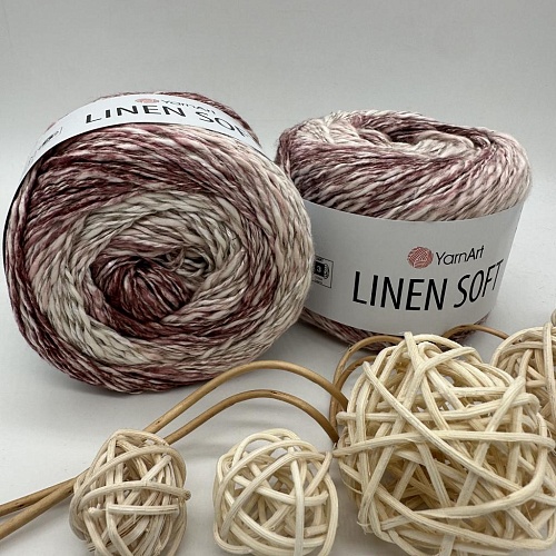 Пряжа Linen Soft лен, вискоза, хлопок 7405