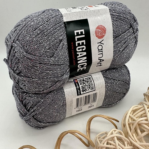 Пряжа Elegance 102 тем серый