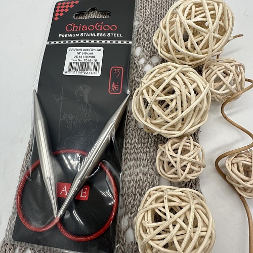 Спицы для вязания ChiaoGoo спицы круговые металл 10,0 мм 40 см