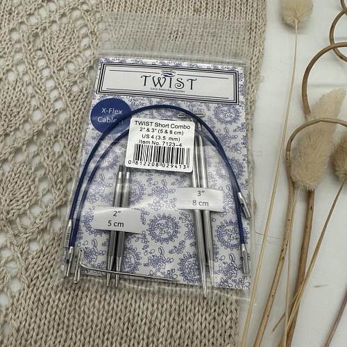 Спицы для вязания Набор спиц twist short combo 3,5 мм металл