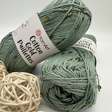 Пряжа Cotton Gold Pailletes 7113