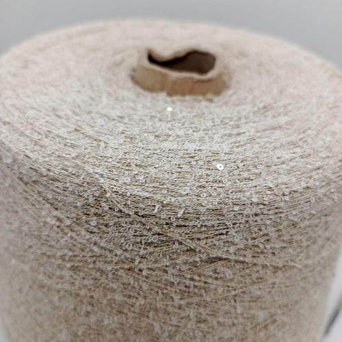 Пряжа в бобинах Boucle (хлопок,пайетки) Цена за 10 гр