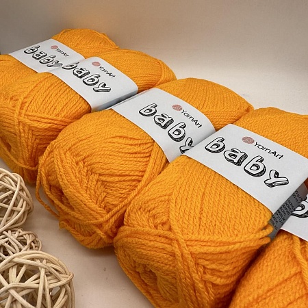 Пряжа Yarn Art Baby (бэби) 586 ярко-жёлтый