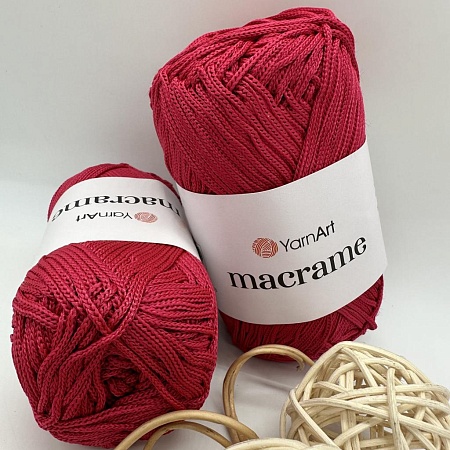 Пряжа Yarn Art Macrame полиэстер 143 малиновый