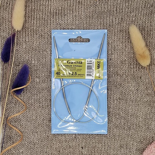 Спицы СПИЦЫ MKS КРУГОВЫЕ МЕТАЛЛ GAMMA N 2.5 40см