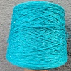 Пряжа в бобинах Lino 4300 с пайетками голубая лагуна. Цена за 10гр