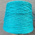 Пряжа в бобинах Lino 4300 с пайетками голубая лагуна. Цена за 10гр