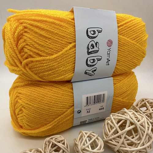 Пряжа Yarn Art Baby (бэби) 32 жёлтый