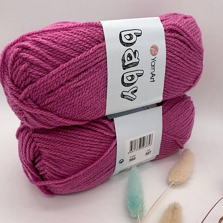 Пряжа Yarn Art Baby (бэби) 560 ФУКСИЯ