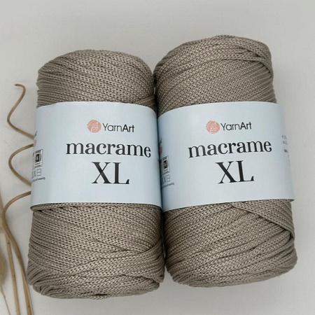 Пряжа Yarn Art Macrame XL 156 бежево-серый