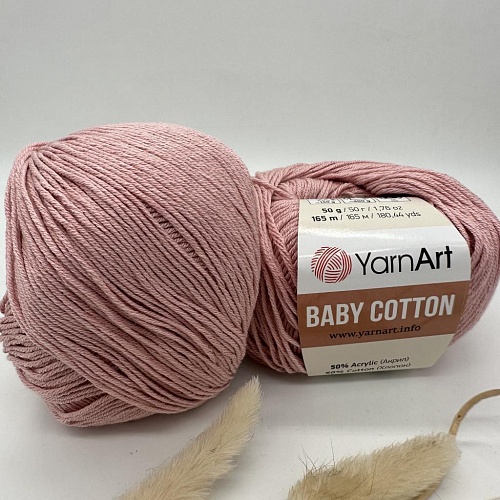 Пряжа YA Baby Cotton 413 пыльная роза