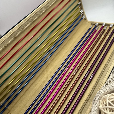 Спицы для вязания 47407 Knit Pro Набор прямых спиц Zing 35 см