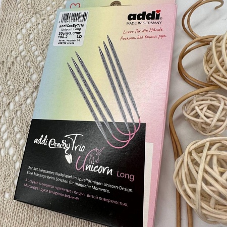 Спицы для вязания Addi CrasyTrio Unicorn 3,0 - 30 см
