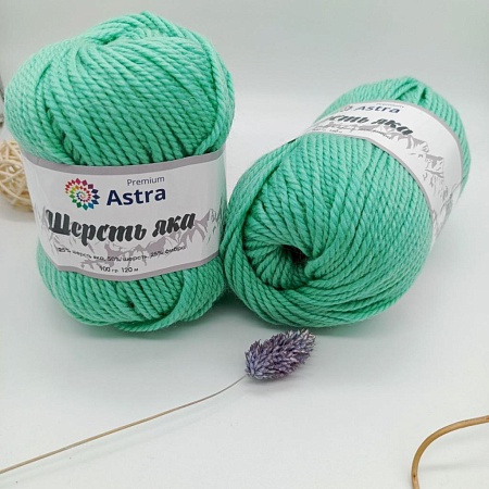 Пряжа Шерсть яка (Yak wool) (02 мятный)