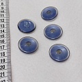 Пуговицы Голубая на полуножке, спираль в центре, (29мм)