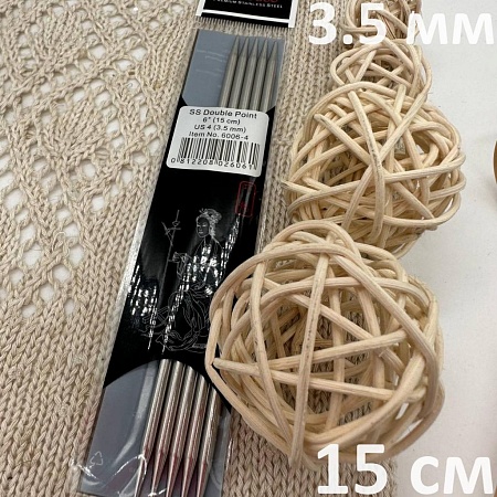 Спицы для вязания спицы чулочные металл 15 см 3,5 мм ChiaGoo