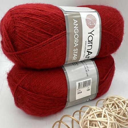 Пряжа Angora star 3024 бордо