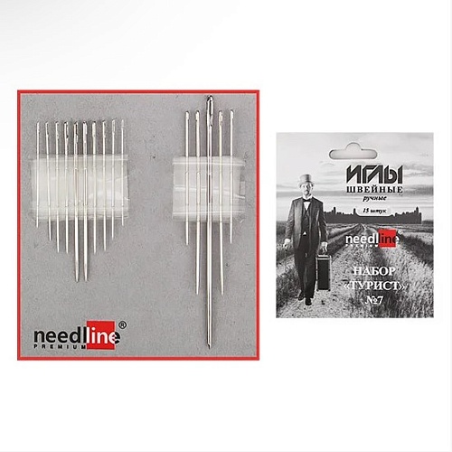 Иглы ИЗ-200907 Набор игл швейных ручных №7 &amp;quot;Турист&amp;quot; никелированных (ассорти 15шт)