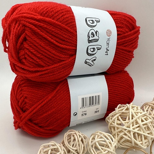 Пряжа Yarn Art Baby (бэби) 576 алый