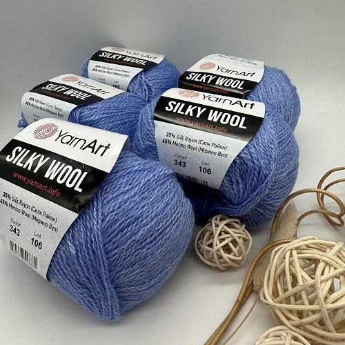 Пряжа Silky Wool 343