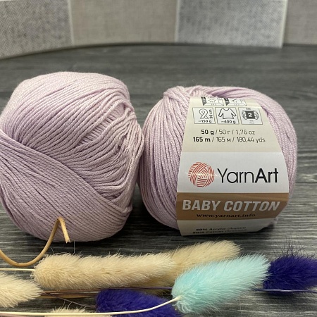 Пряжа Baby Cotton 416 нежная сирень