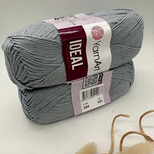 Пряжа YarnArt Ideal 244 СЕРЫЙ