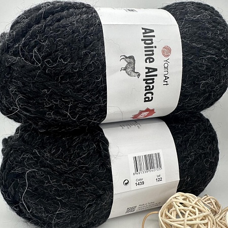 Пряжа Alpine Alpaca 1439 черный (графит)