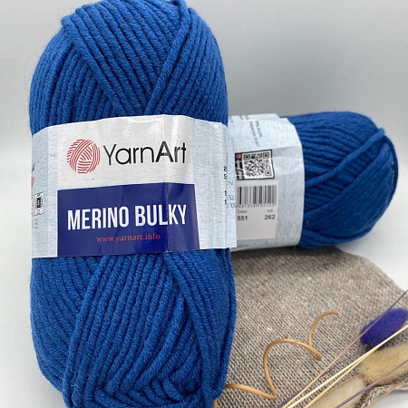 Пряжа Merino Bulky 551 джинс