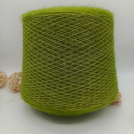 Пряжа в бобинах KID MOHAIR цвет &quot;свежая зелень&quot;