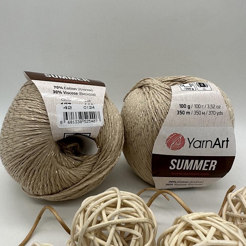 Пряжа YarnArt Summer 42 топлёное молоко
