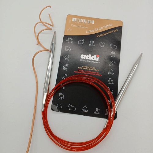 Спицы для вязания Спицы Addi c удлиненным кончиком для тонкой пряжи 150см / 8,0 мм