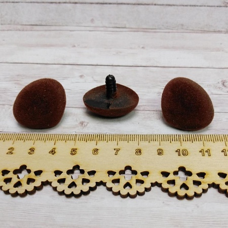 Аксессуары для кукол Носики бархатные 29*24мм (коричневый)