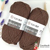 Пряжа Merino de luxe 116 т коричневый