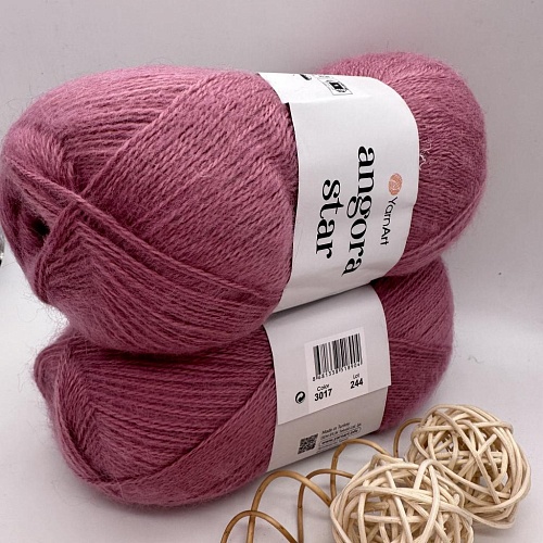Пряжа Angora star 3017 пыльная роза