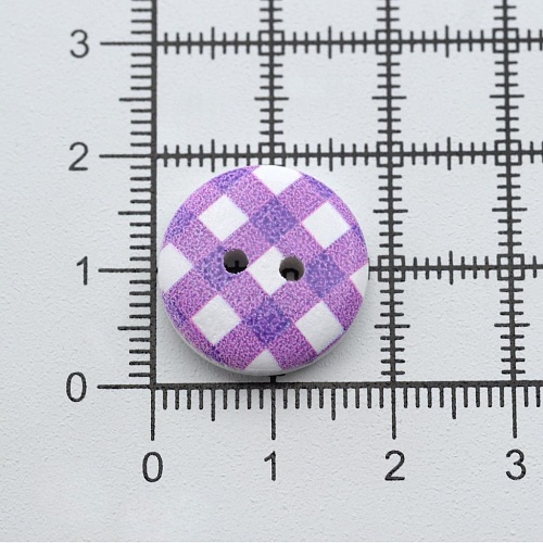 Пуговицы Пуговица (цвет 19) дерево, клетка 18мм