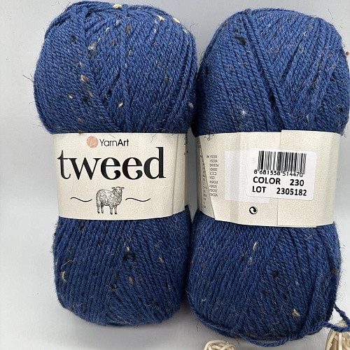 Пряжа Tweed 230 синий
