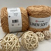 Пряжа Linen Soft лен, вискоза, хлопок 7305 сочный персик