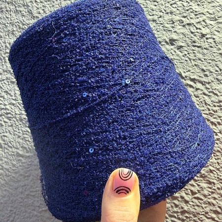 Пряжа в бобинах Boucle 4800 звездная ночь, цена за 10гр