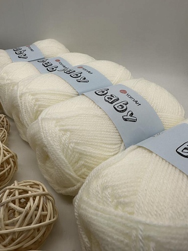 Пряжа Yarn Art Baby (бэби) 501 белый