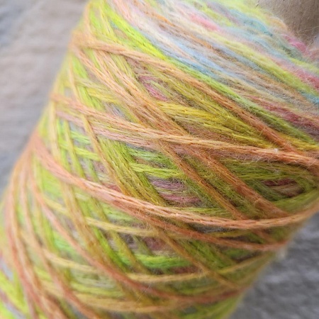 Пряжа в бобинах Missoni Woolly лайм Цена за 10гр