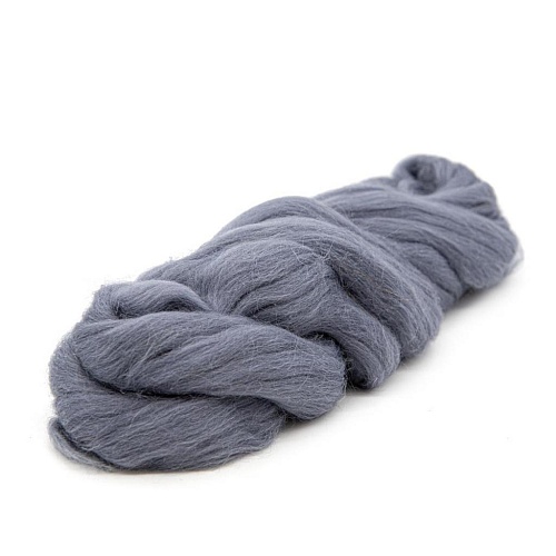 Творчество Лента для валяния полутонкая, 100% шерсть, 50гр (169 СЕРЫЙ)