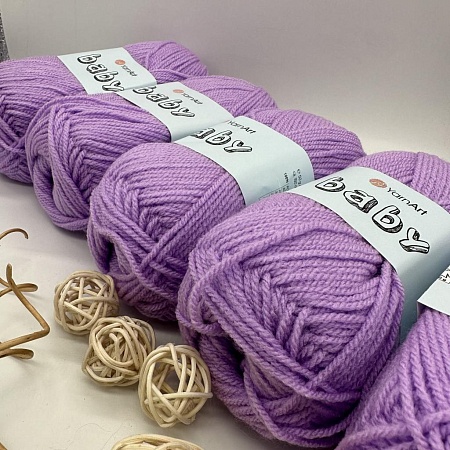 Пряжа Yarn Art Baby (бэби) 9560 нежная сирень