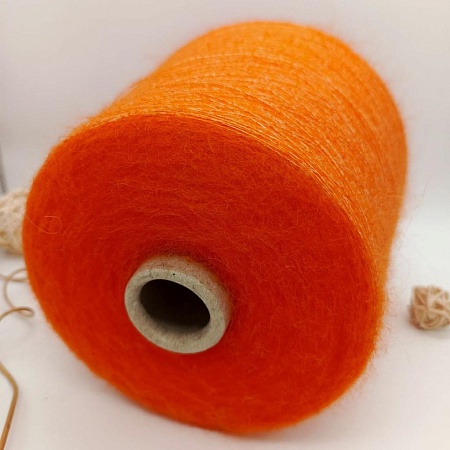 Пряжа в бобинах KID MOHAIR цвет &quot;апельсинка&quot;
