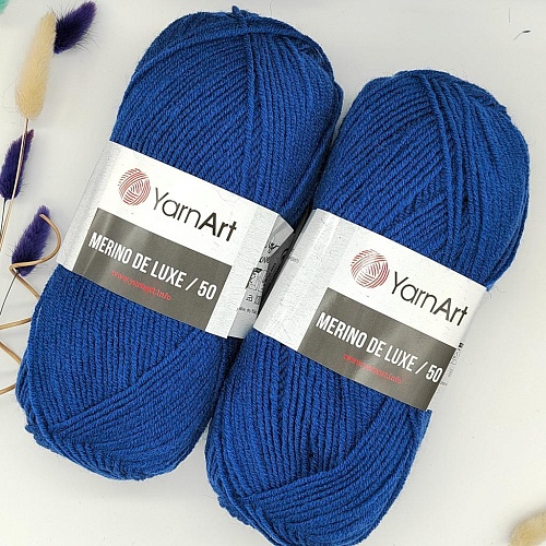 Пряжа Merino de luxe 50 551 синий